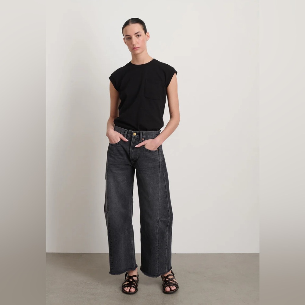 B SIDES Wide Leg Lasso Jeans - Stil Black